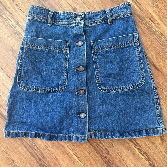 ZARA button front mini denim skirt - Size XS - Picture 1 of 3